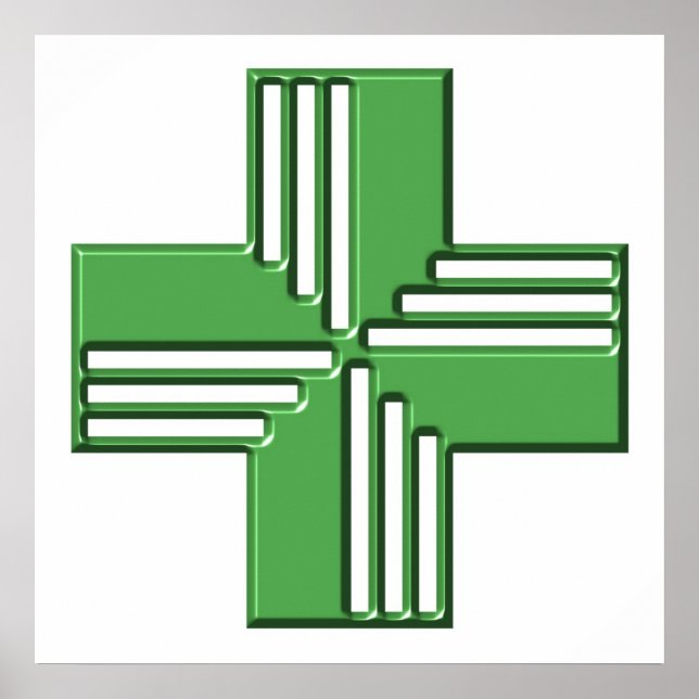 Poster Croix de la pharmacie (Devant)