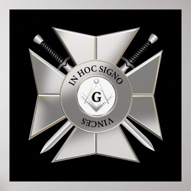 Poster Croix maçonnique (Devant)