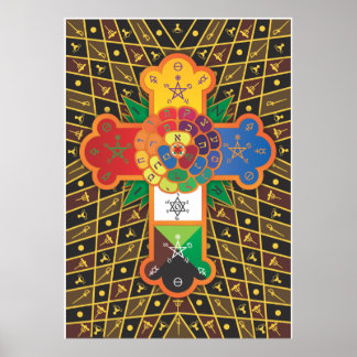 Poster Croix Rose 'Thoth Tarot' Lamen