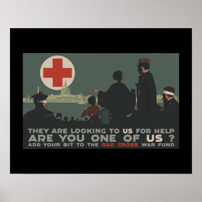 Poster Croix-Rouge de la Première Guerre mondiale (Devant)