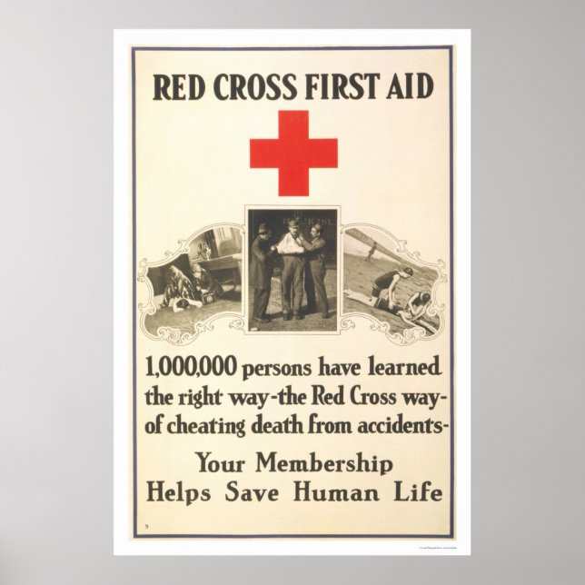 Poster Croix Rouge secourisme (Devant)