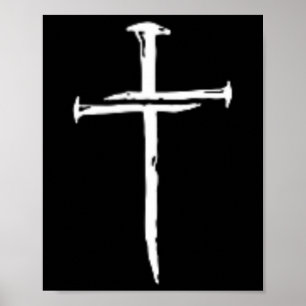 Poster Croix trois clous Christian Vintage 1 Croix 3 clou