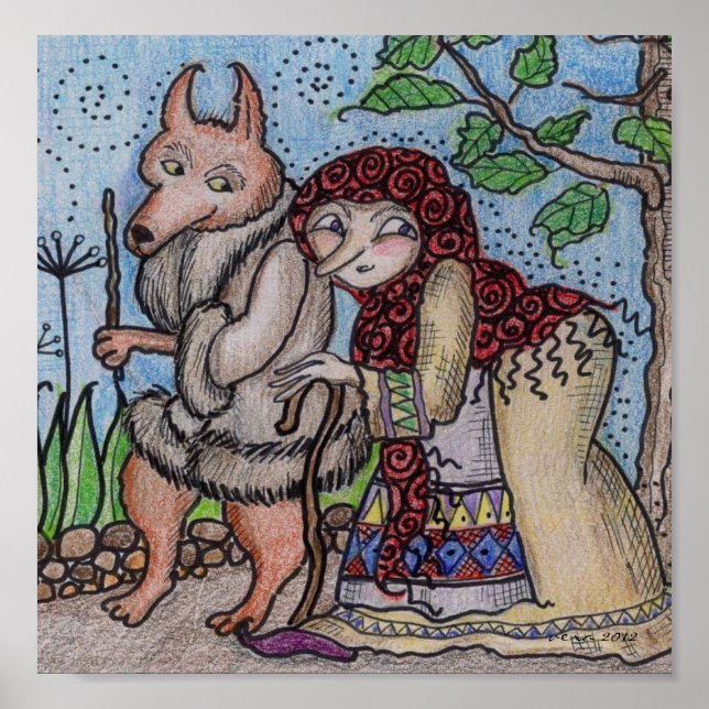 Poster Crone et Wolfie Partez pour une marche de l'art po (Devant)