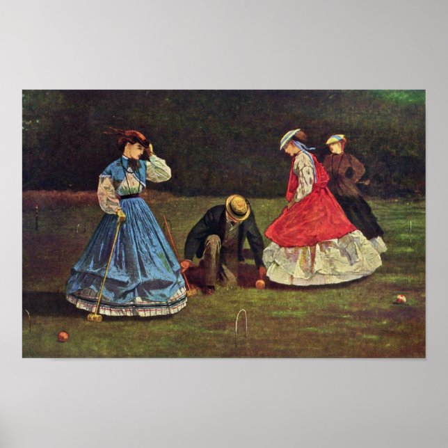 Poster Croquet Par Homer Winslow (Meilleure Qualité) (Devant)