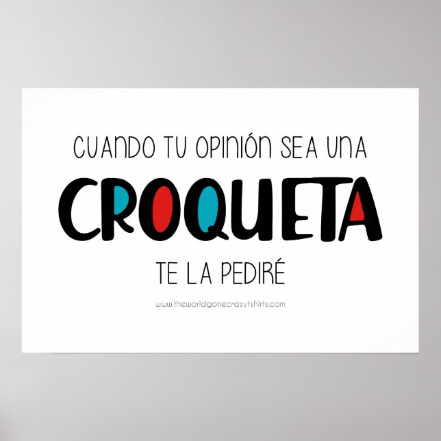 Poster Croqueta (Devant)