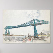 Croquis artistique du pont transporteur de Middles
