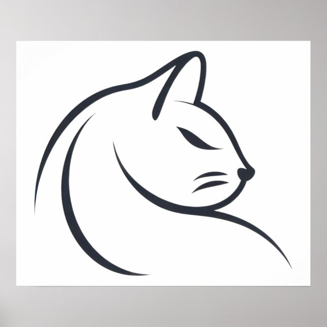 Poster Croquis de chat (Devant)