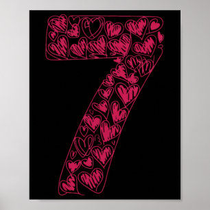 Poster Croquis de cœur viral tendance 6 7 67 Saint-Valent