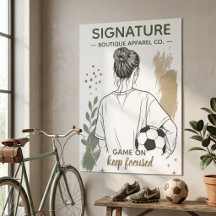 Croquis de fille de football en aquarelle Tri-Blen