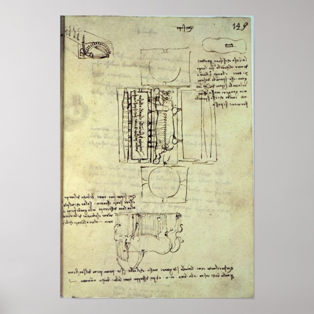 Poster Croquis de la fosse de Casting pour le Cheval Sfor (Devant)