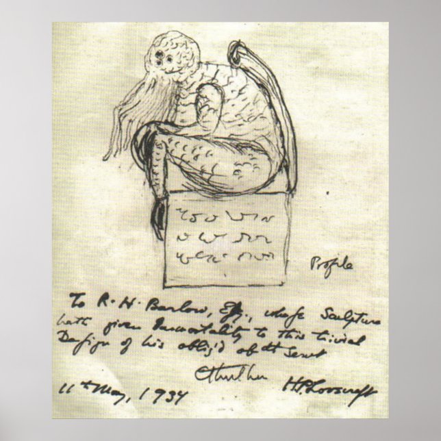 Poster Croquis de Lovecraft 1934 (Devant)