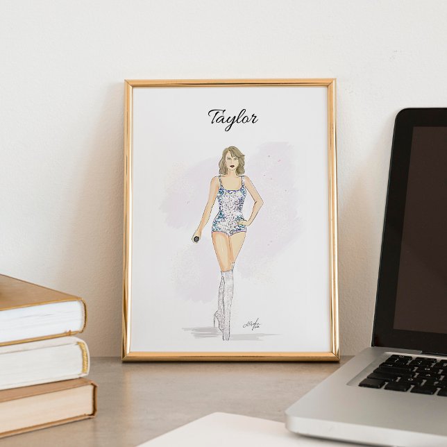 Poster Croquis de mode, taylor (Créateur téléchargé)