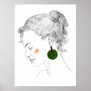 Poster Croquis de regard