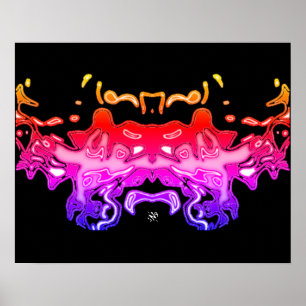 Poster Croquis de tigre (Jaune 2)