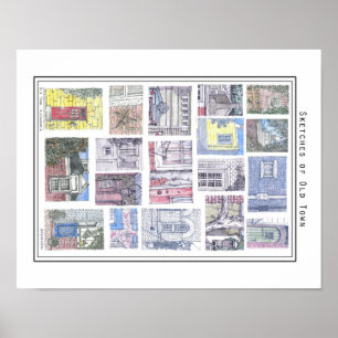 Poster Croquis de vieille ville l'Alexandrie, VA