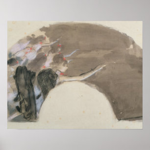 Poster Croquis d'Edgar Degas   pour une fan, c.1879