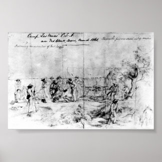 Poster Croquis des États confédérés d'Amérique, 1861