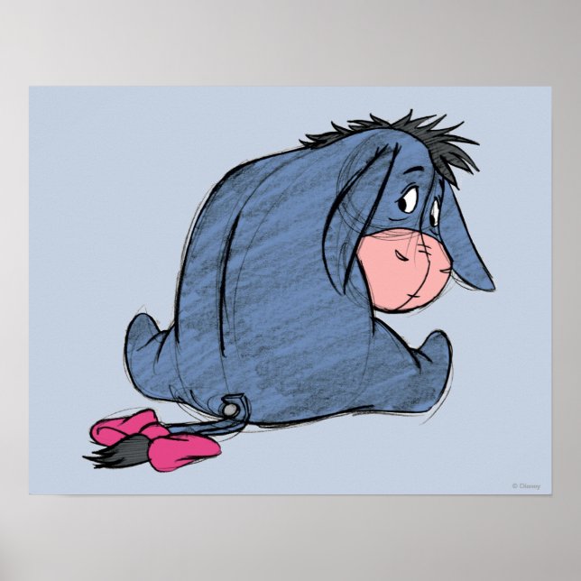 Poster Croquis Eeyore 1 (Devant)