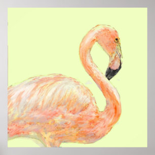 Poster croquis flamingo