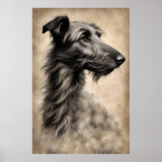 Poster Croquis Greyhound Dog