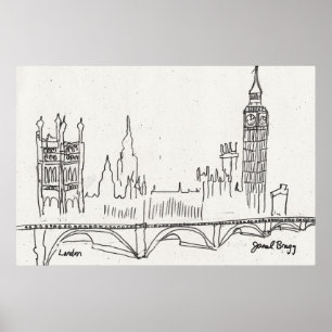 Poster Croquis Londres