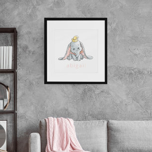Poster Croquis personnalisé de Dumbo pour la nurserie