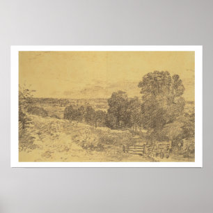 Poster Croquis pour l'entrée de la peinture sur la voie d