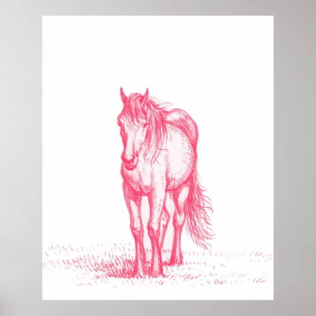 Poster Croquis rose (Devant)