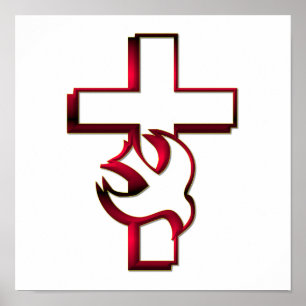 Poster Cross and Holy Spirit / Holy Ghost