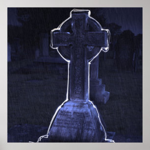 Poster Cross Gravestone
