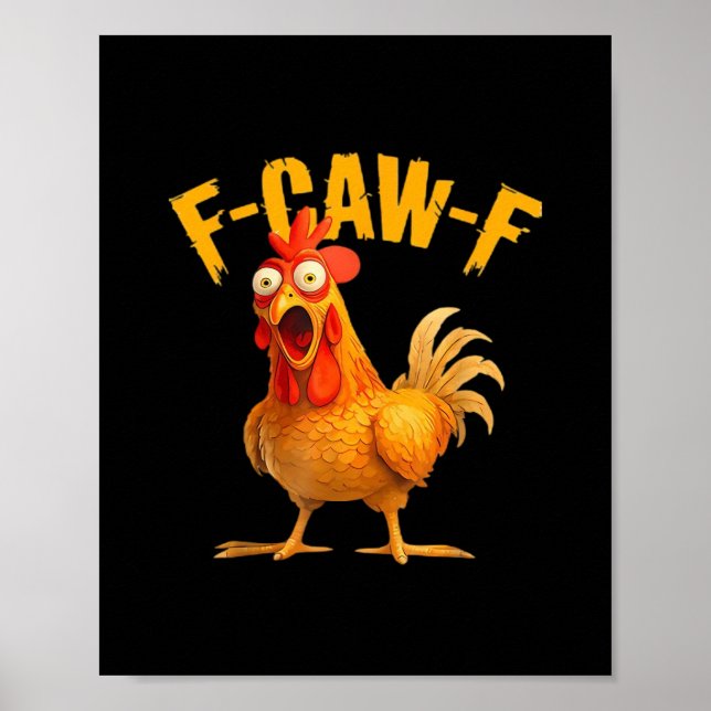Poster Crow Humor F-Caw-F Gothic Funny Retro Cool (Devant)