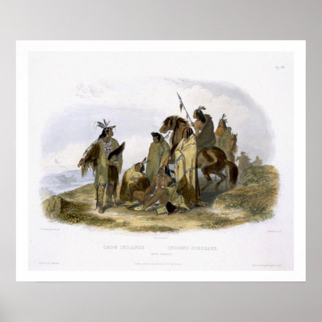 Poster Crow Indians, plaque 13 du volume 1 de `Travels i (Devant)