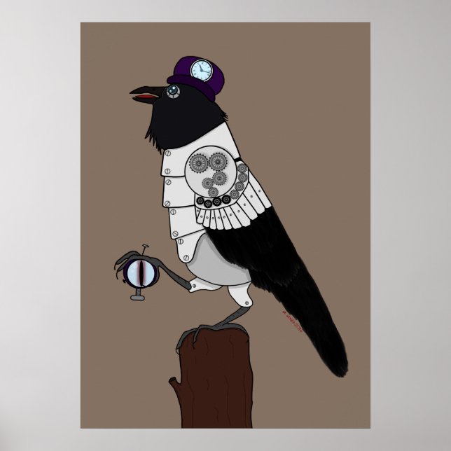 Poster Crow Steampunk (Devant)