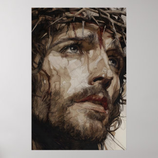 Poster Crown Of Thorns Passion Of Christ Watercolor