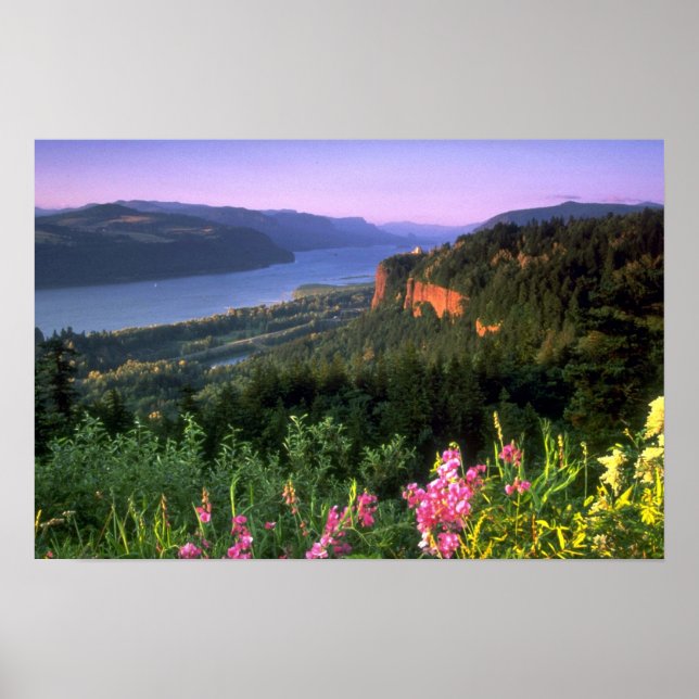 Poster Crown Point, Columbia River Gorge, Oregon (Devant)