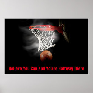 Poster Croyance de basketball motivationnel