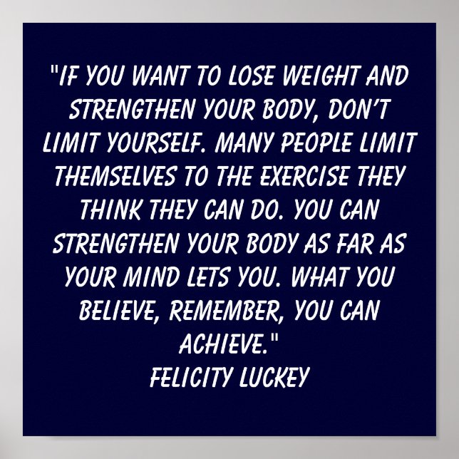 Poster Croyances de perte de poids 8 (Devant)