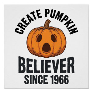 Poster Croyant à la citrouille depuis 1966 Halloween vint