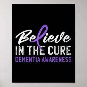 Poster Croyez En La Démence Cure Sensibilisation Ribb Vio