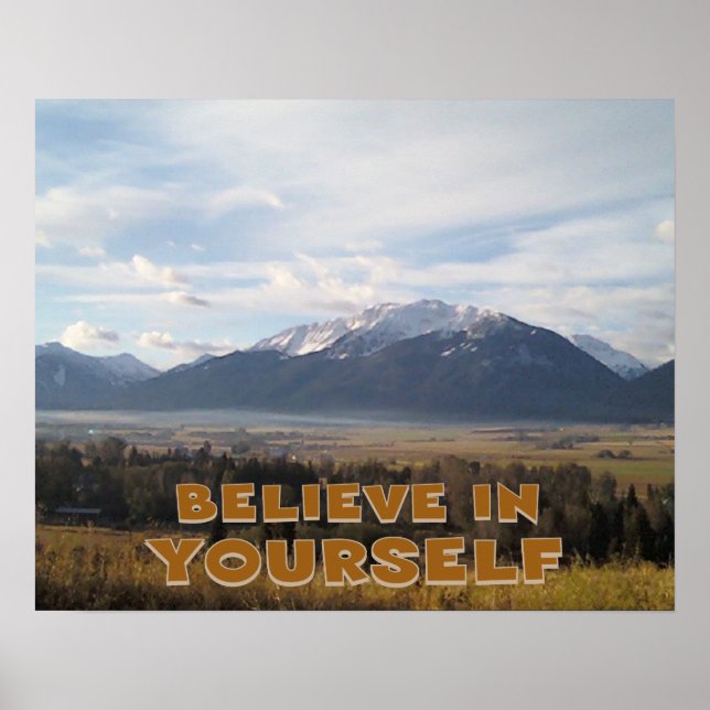 Poster Croyez en vous-même, soyez positif (Devant)
