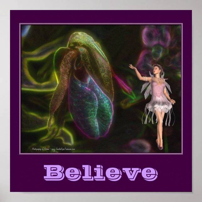 Poster Croyez Fairy Et Lady Slipper Inspirationnel (Devant)