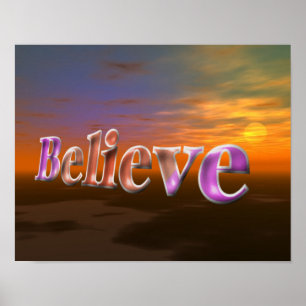Poster Croyez Imaginaire Sun Sky Inspirational