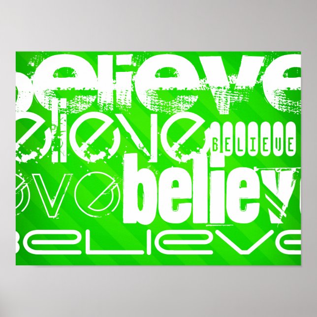 Poster Croyez ; Neon Green Stripes (Devant)
