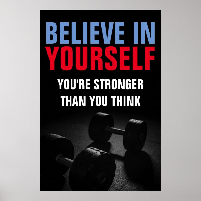 Poster Croyez-vous Bodybuilding Fitness Motivational (Devant)