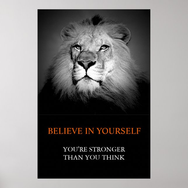 Poster Croyez-vous en votre Lion (Devant)