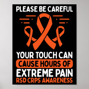 Poster Crps Sensibilisation Lutte Maladie Rsd Guerrier Or