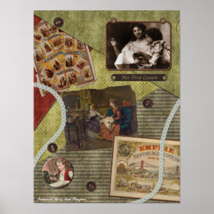 Poster Cru "copie d'album à la leçon de couture"