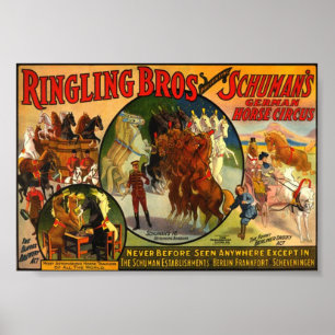 Poster Cru d'affiche de cirque de Ringling Bros