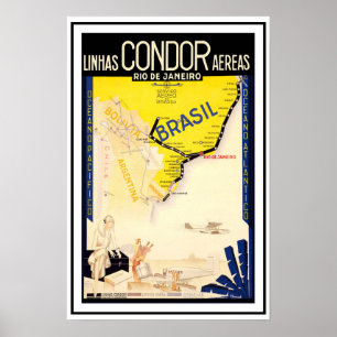 Poster Cru de ~ du Brésil Brésil de voyage