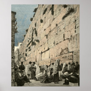 Poster Cru juif de Kotel Buraq Jérusalem de mur pleurant
